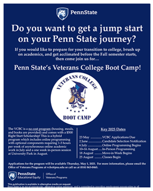 Penn State's Veterans College Boot Camp Thumbnail