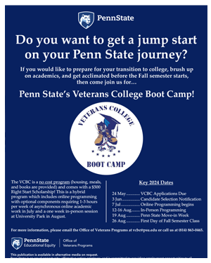 Penn State's Veterans College Boot Camp Thumbnail