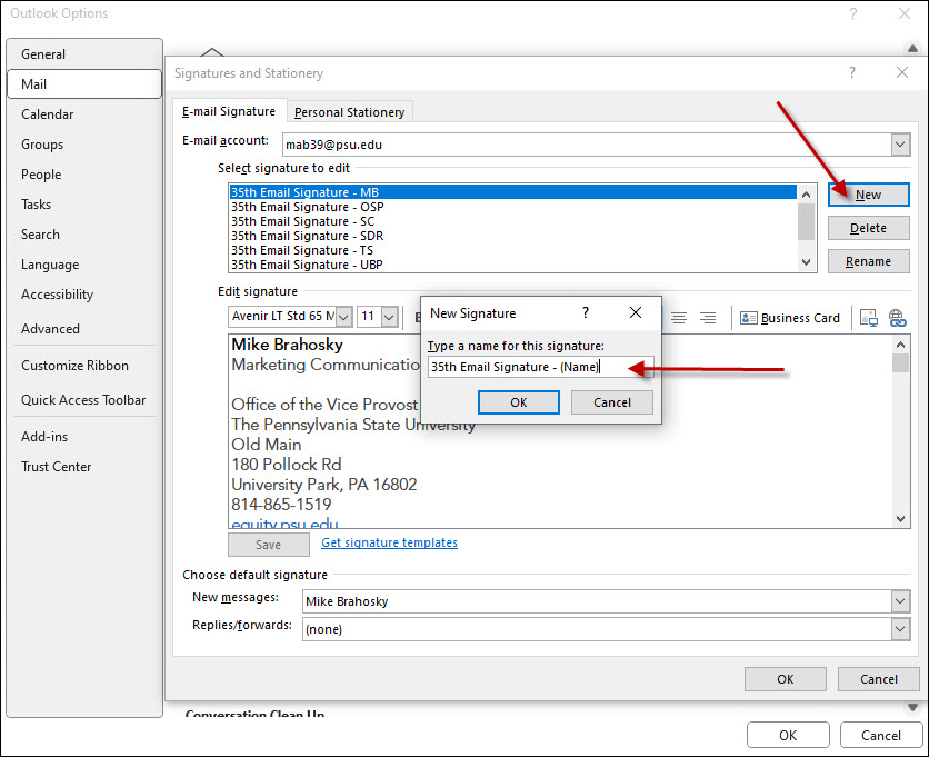 35th Email Signature Instructions for Outlook - 3