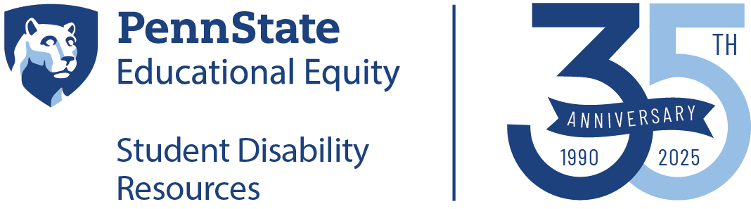 Educational Equity 35th Anniversary Student Disability Resources Mark
