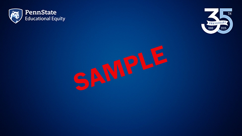 Educational Equity 35th Anniversary Zoom Background - SAMPLE A